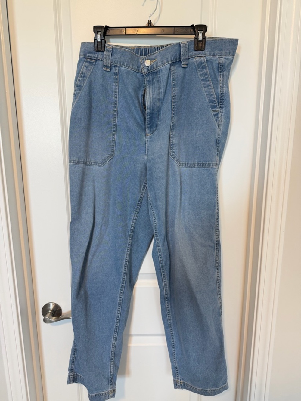 Old Navy Light Blue Elastic Waist Chino Pants